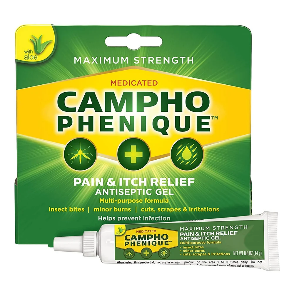 High-Performance Campho-Phenique Pain and Itch Relief Antiseptic Gel 0.5 Oz World-Class