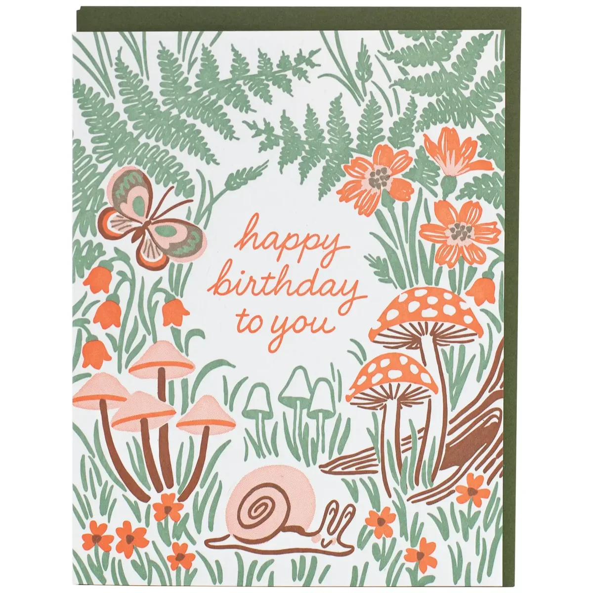 Convenient Happy Birthday Garden Snail Card Contemporary