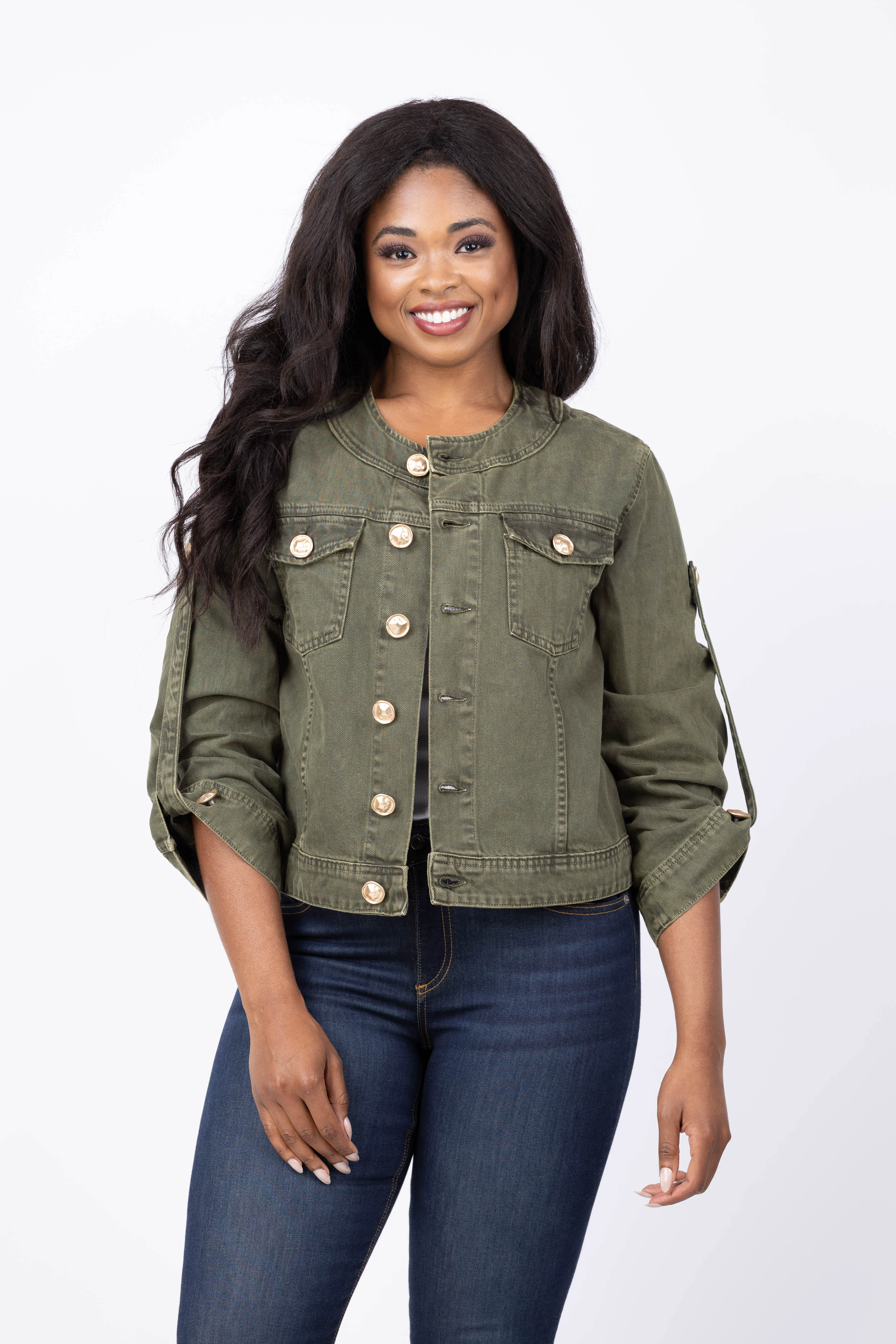 Verified L'Agence Anouk Collarless Jacket in Picholine Official
