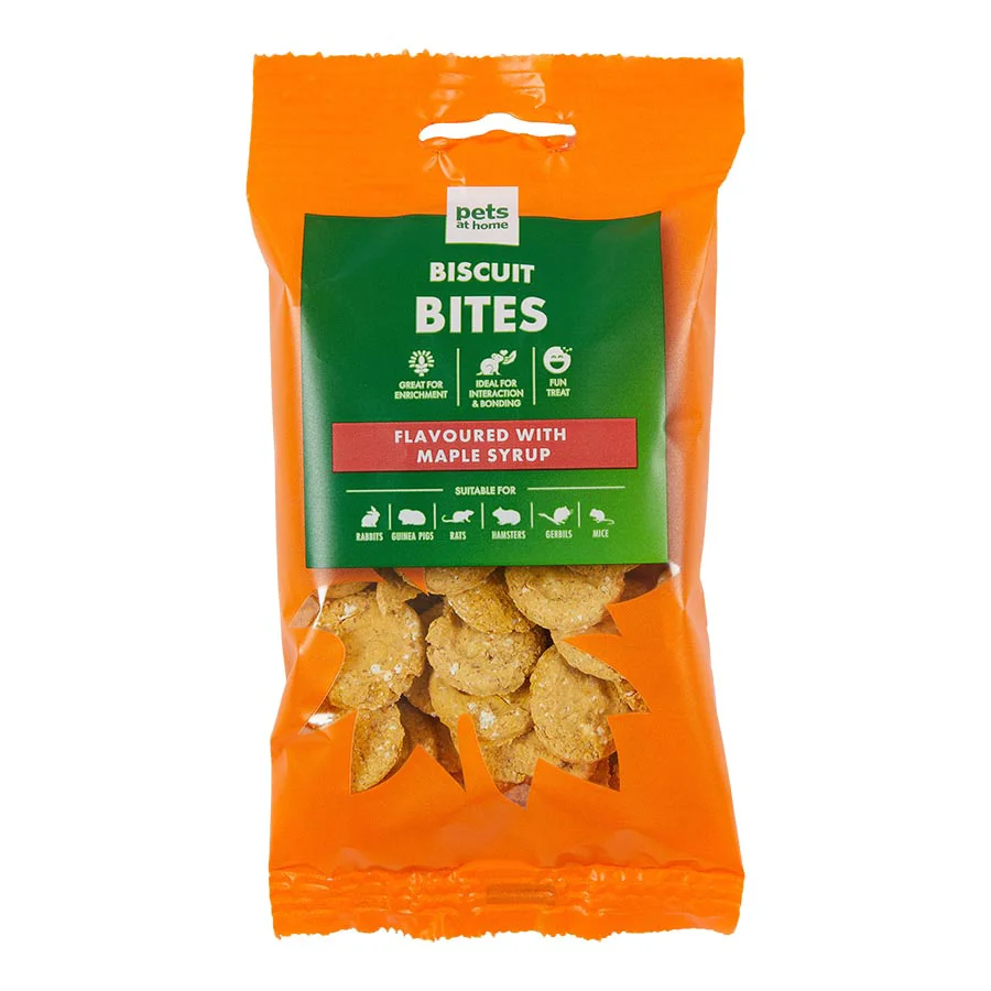 Artisan Pets at Home Small Animal Biscuit Bites Treats with Maple Syrup 60g Minimalist