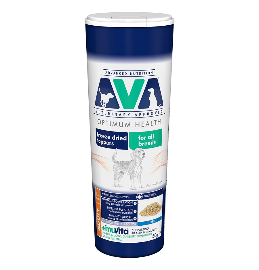 Smooth AVA Optimum Health ze Dried Adult Dog Food Fish 50g Trendy