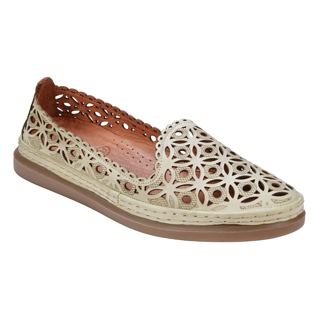 Superior Tumi Mint Perforated Leather Flats Sustainable