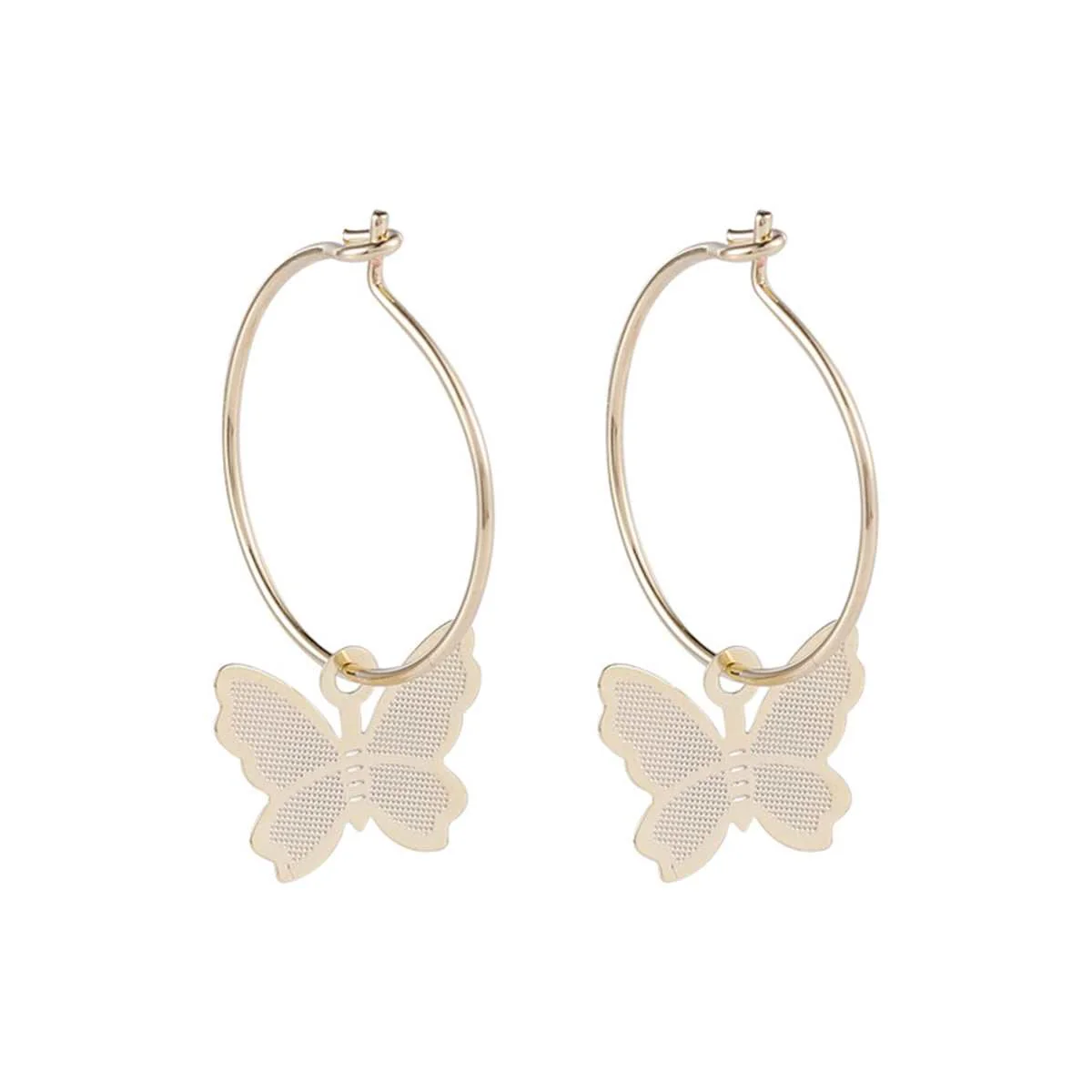 Soft Goldtone Butterfly Huggie Earrings Dependable