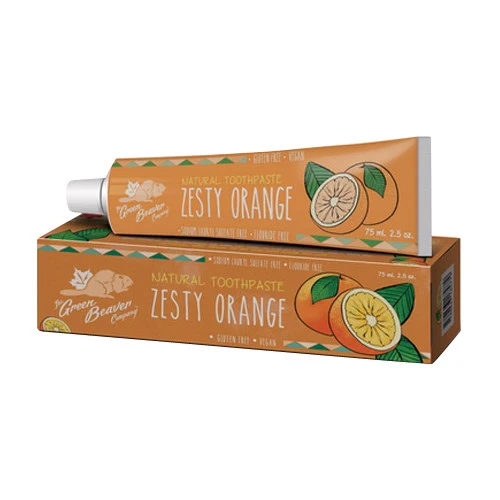 Prestigious The Green Beaver Company Zesty Orange Natural Toothpaste 2.5 Oz Advanced