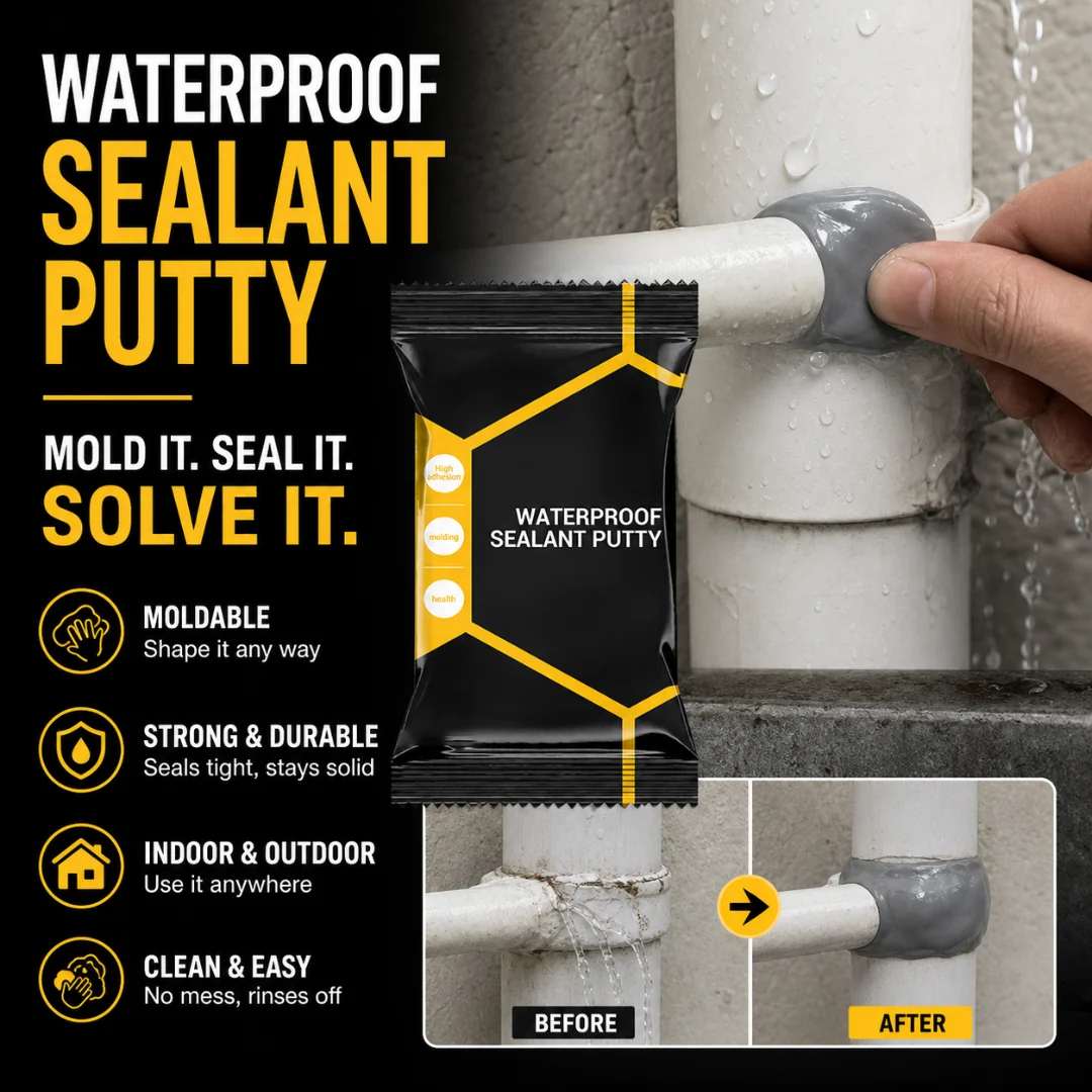 High-Performance Waterproof Sealant Putty Moldable Home Gap Leak Repair Sealing Clay Stop Household Leaks Drafts With Simple Moldable Sealant Putty Relaxed