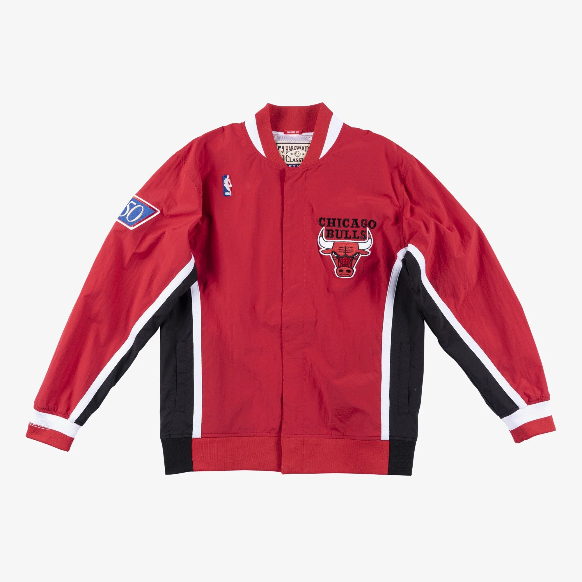 Eco-Friendly Mitchell Ness Men's NBA Warm Up Jacket Bulls 96 Trusted