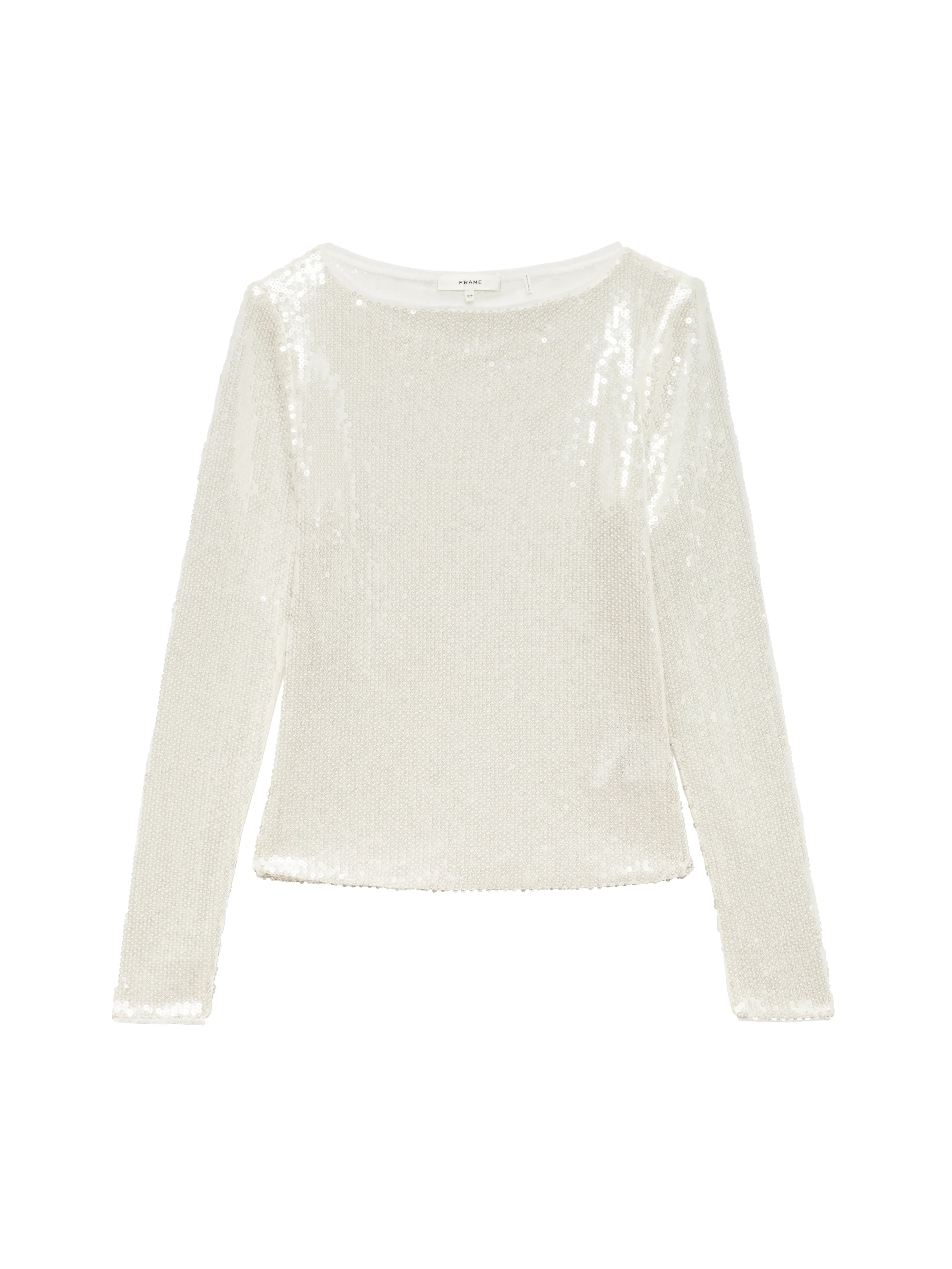 Responsible FRAME The Sequin Top in Cream Organic