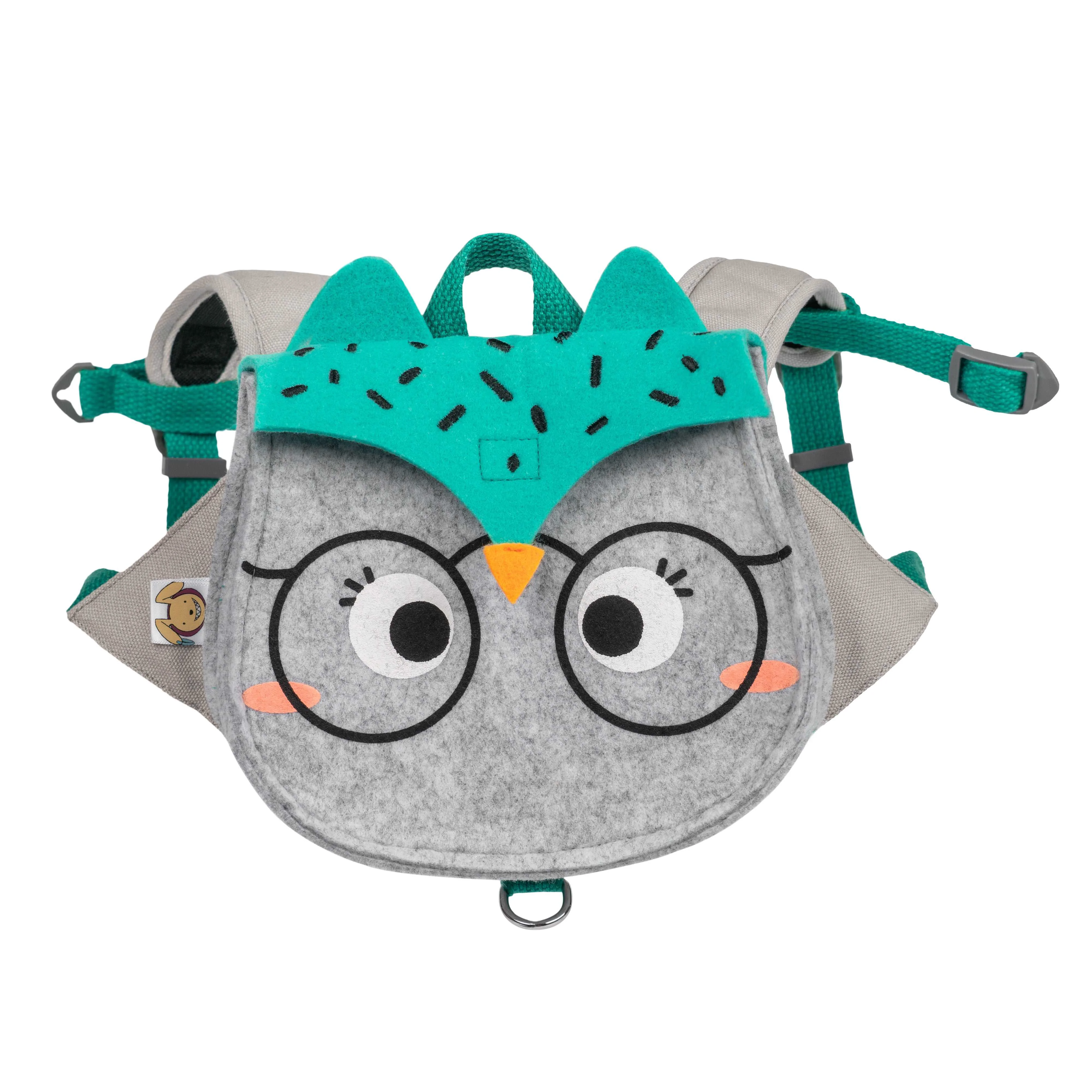 Effective Pet Life Touchdog Owl Designer Large-Pocketed Velcro Dog Backpack and Harness Detailed
