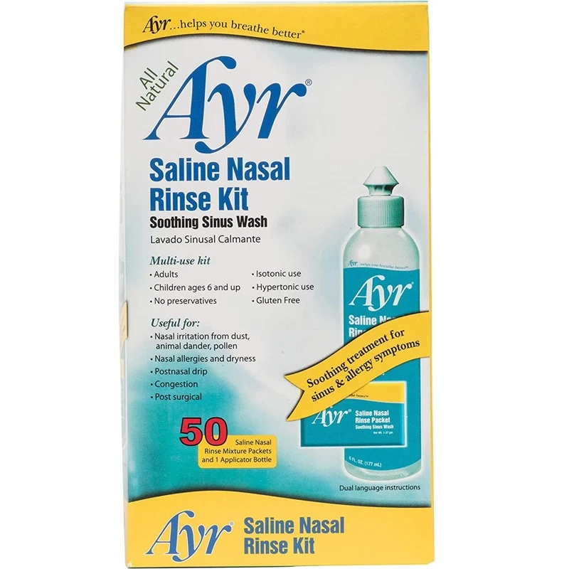 World-Class Ayr Saline Sinus Rinse Mix Packets And Applicator With Bottle - 50 Ea Exceptional