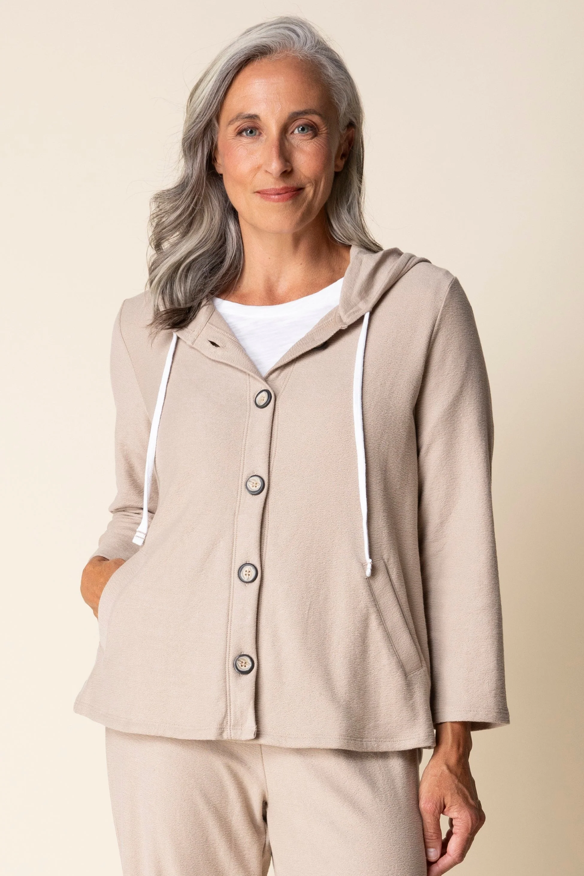 Unique Pasadena Knit Canyon Hoodie Green