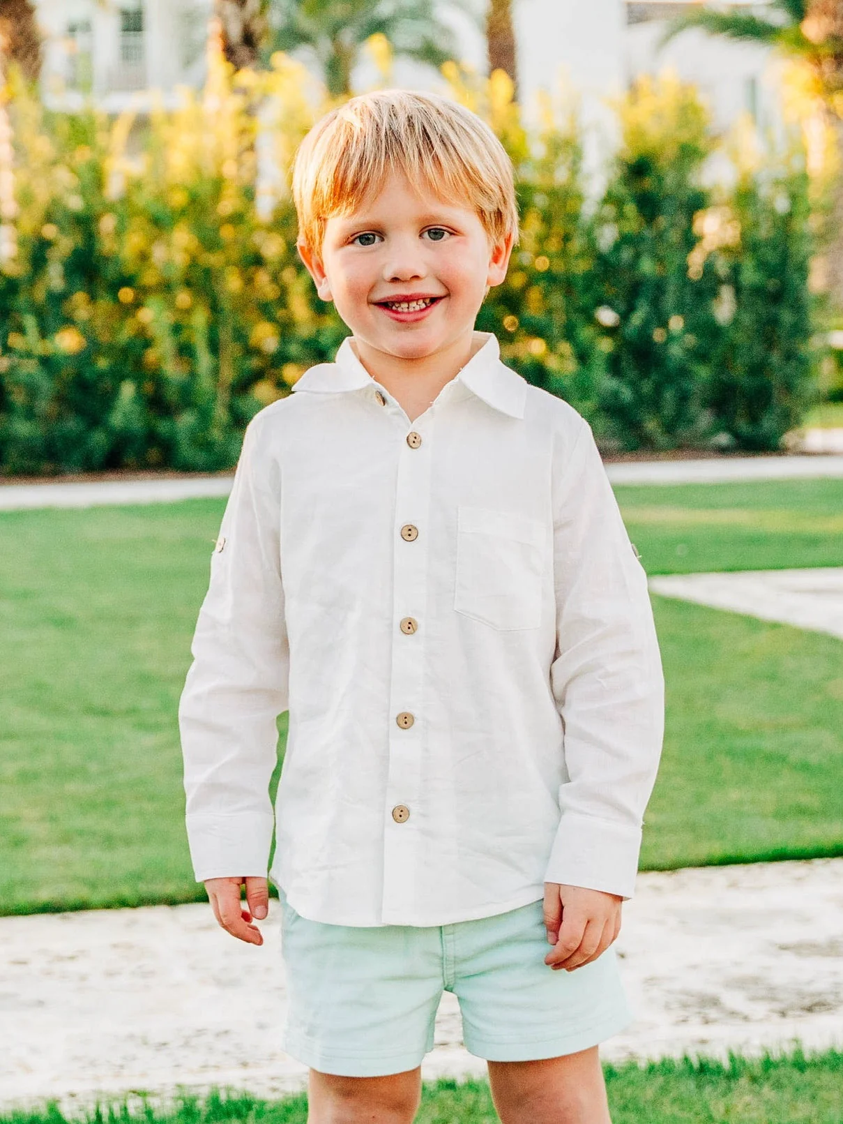 Easy-to-Use White Bamboo Linen Button-up Shirt Soft
