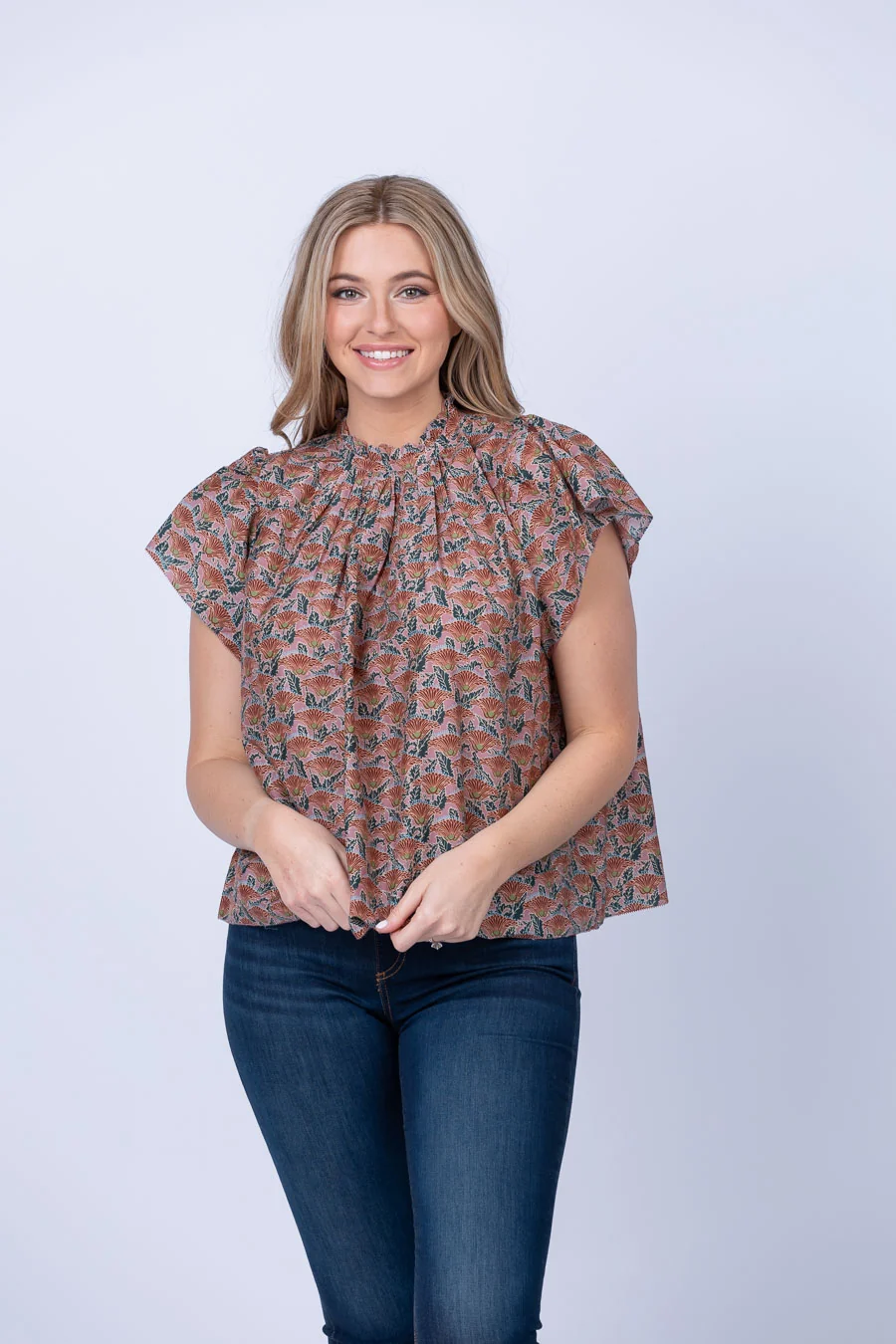 Durable Trovata Carla Blouse In Fan Flower User-Friendly