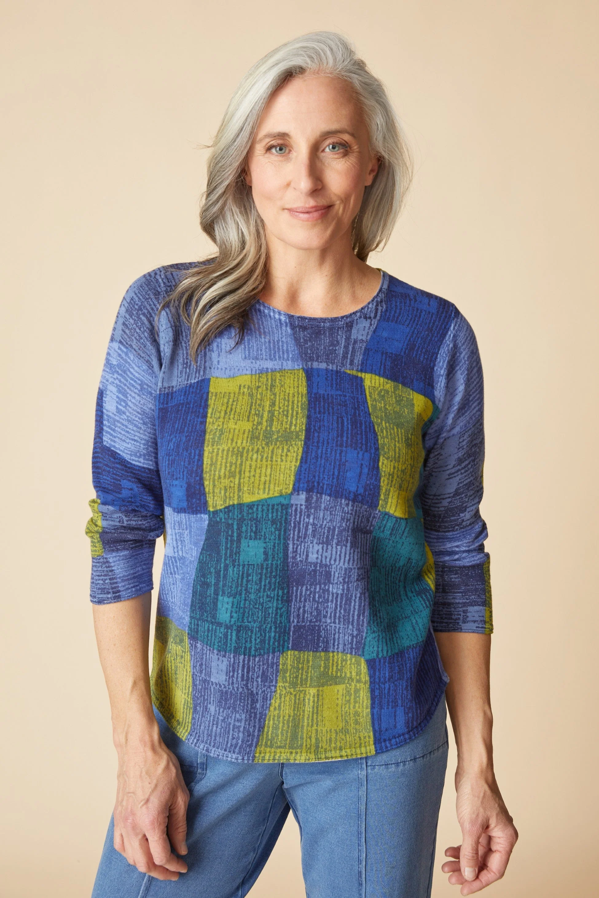 Outstanding Playful Patchwork Pullover Casual