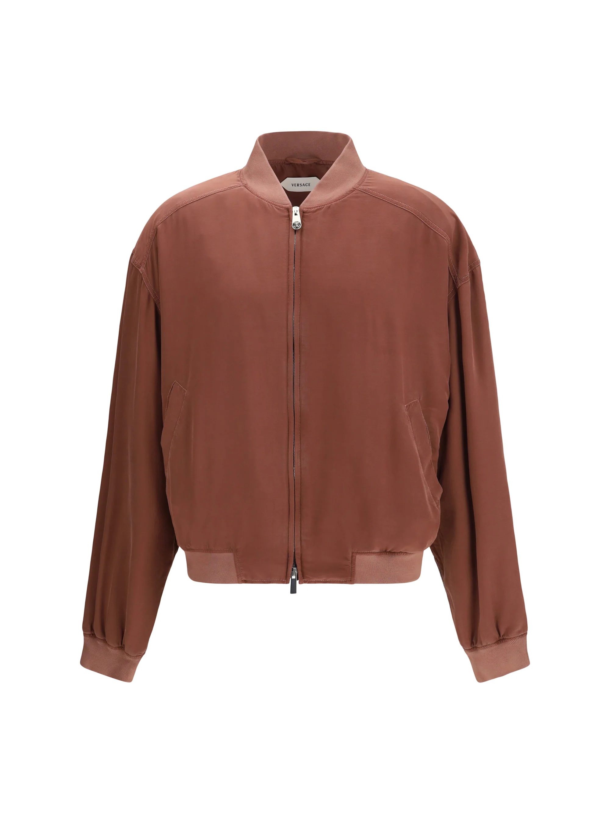 Crafted Jacket Overdyed Silk Light Aubergine Consistent