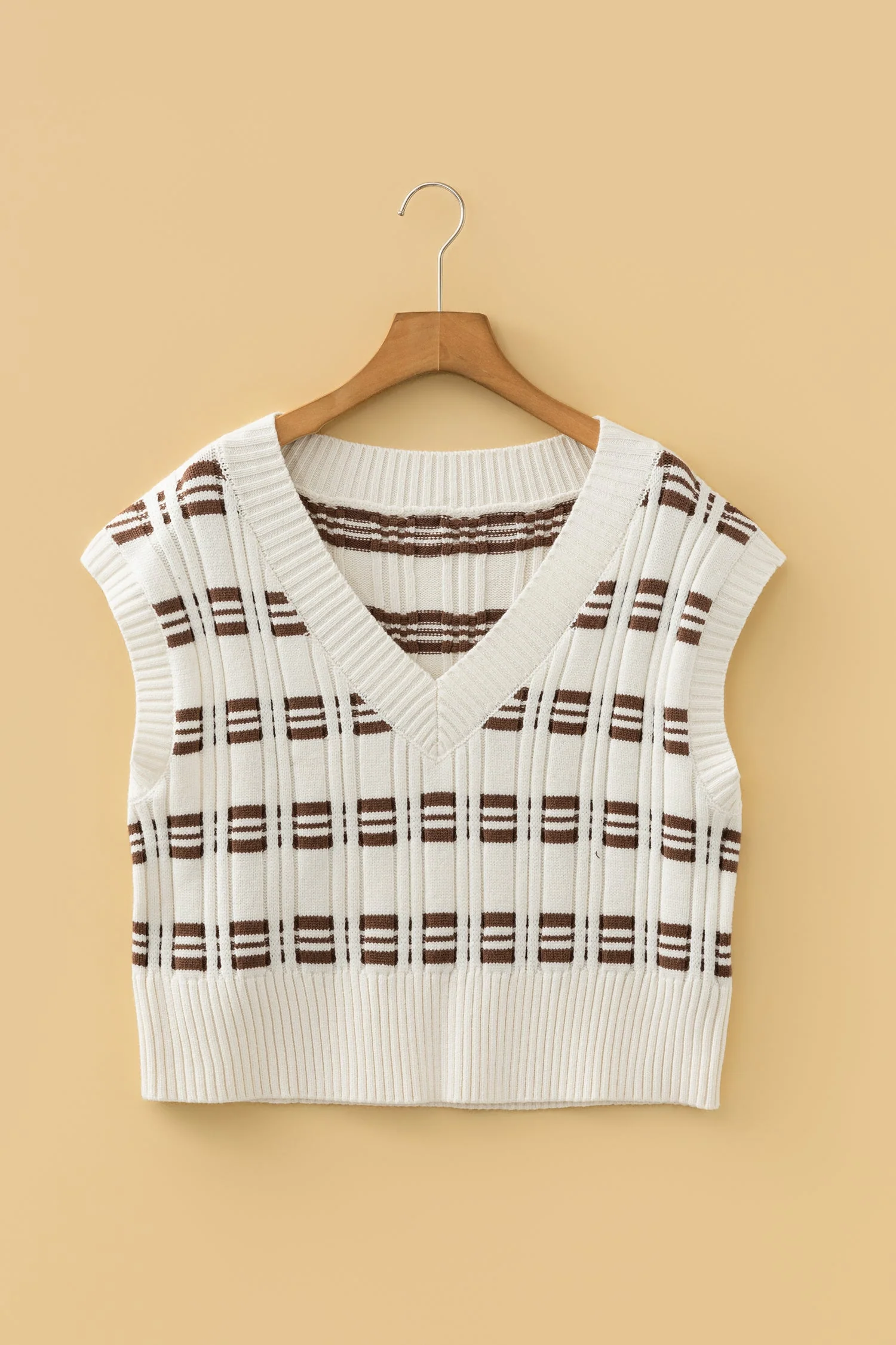 Elite Threaded Pear Florence Knit Cropped Sweater Excellent