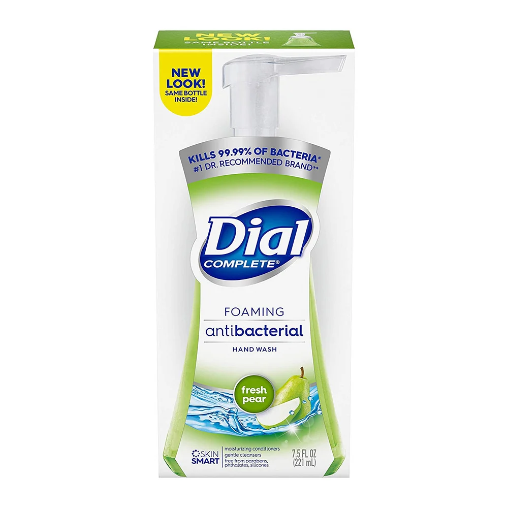 Unique Dial Complete Antibacterial Foaming Hand Wash With Lotion Fresh Pear 7.5 Oz Comfortable