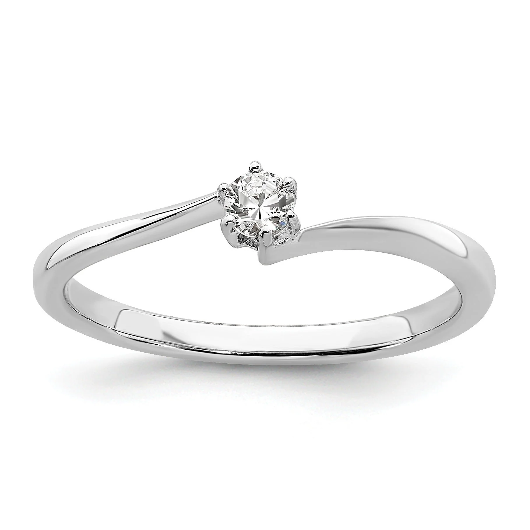 Eco-Friendly 14k White Gold Lab Grown Diamond Petite Solitaire Engagement Ring 1 8 carat Professional