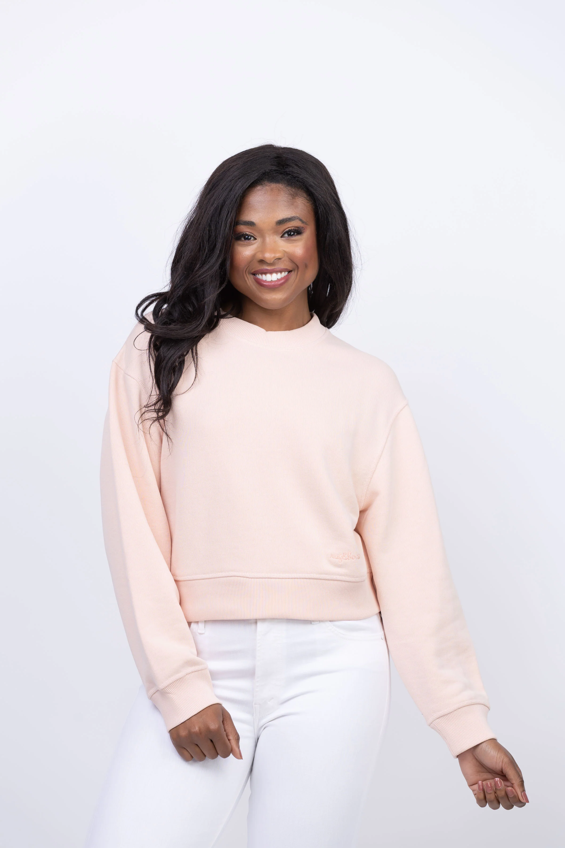 Sophisticated Rag Bone Vintage Terry Sweatshirt in Peach Natural