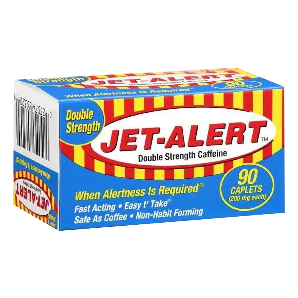 Original Design Jet-Alert Double Strength Caffeine 200 mg Caplets 90 Ea Premium