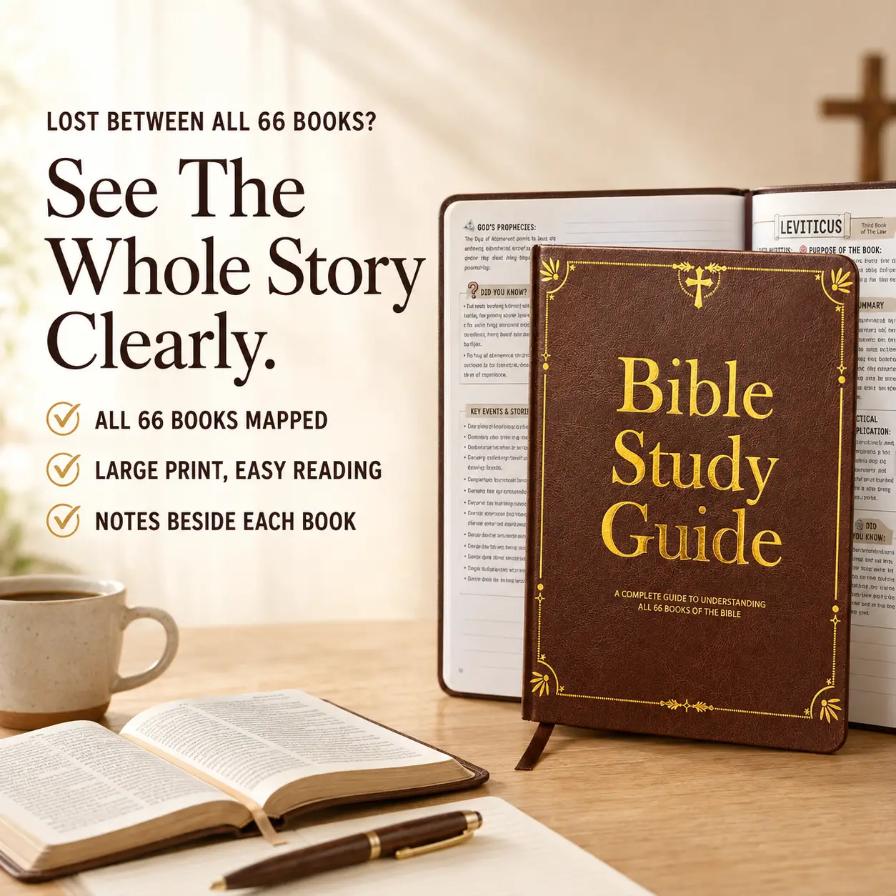 Trendy Bible Study Guide Reflection Journal - All 66 Books Large Print Bible Study Guide Reflection Journal All 66 Books Large Print Traditional