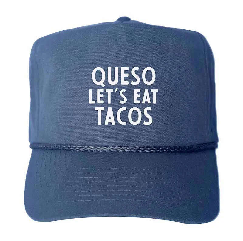 Fast Frankie Jean Queso Let's Eat Tacos Canvas Trucker Optimized