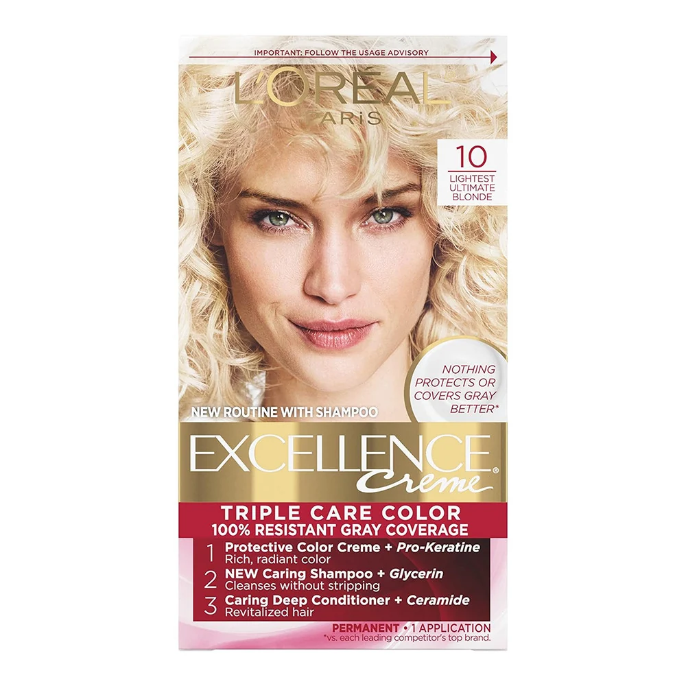 Eco-Friendly Lo Excellence Triple Protection Hair Color Creme 10 Lightest Blonde 1 Ea Top-Quality