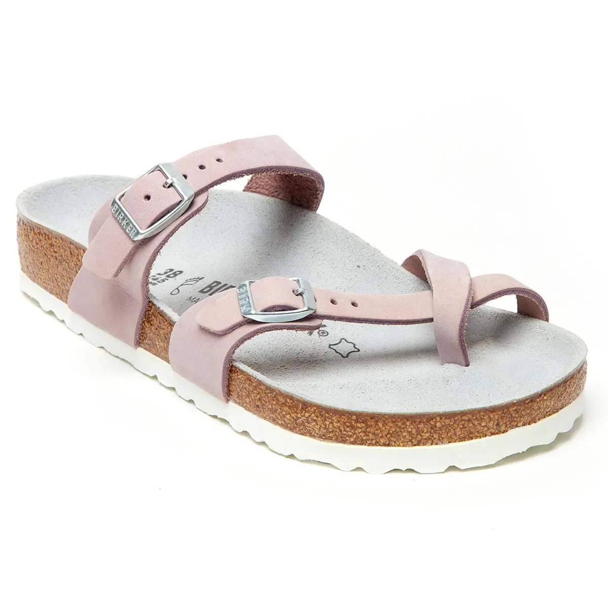 Fine Crafted Birkenstock Women's Mayari Nubuck Leather Lilac Sandals Clean