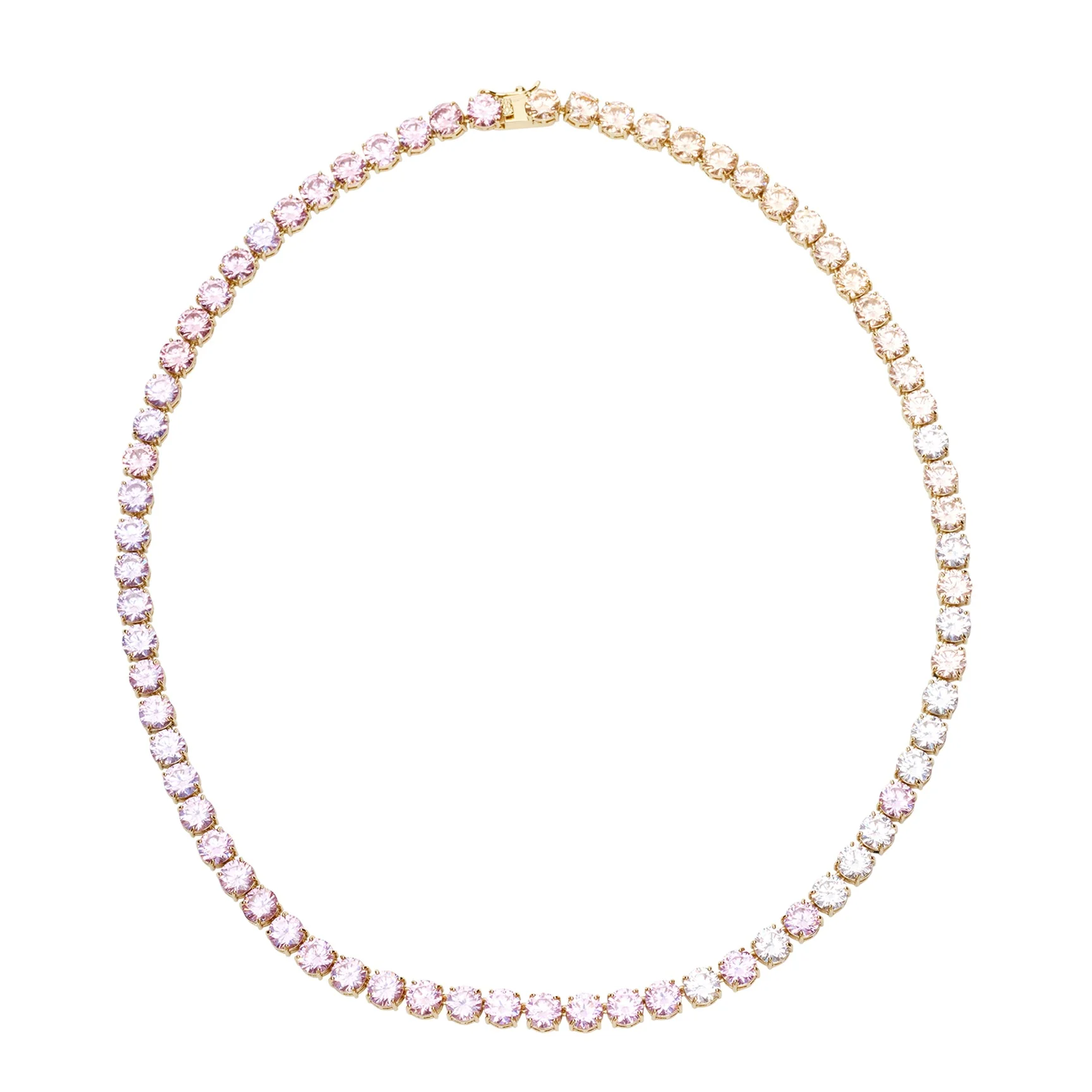 Modern Mignonne Gavigan Georgie Crystal Necklace in Pink Long-Lasting