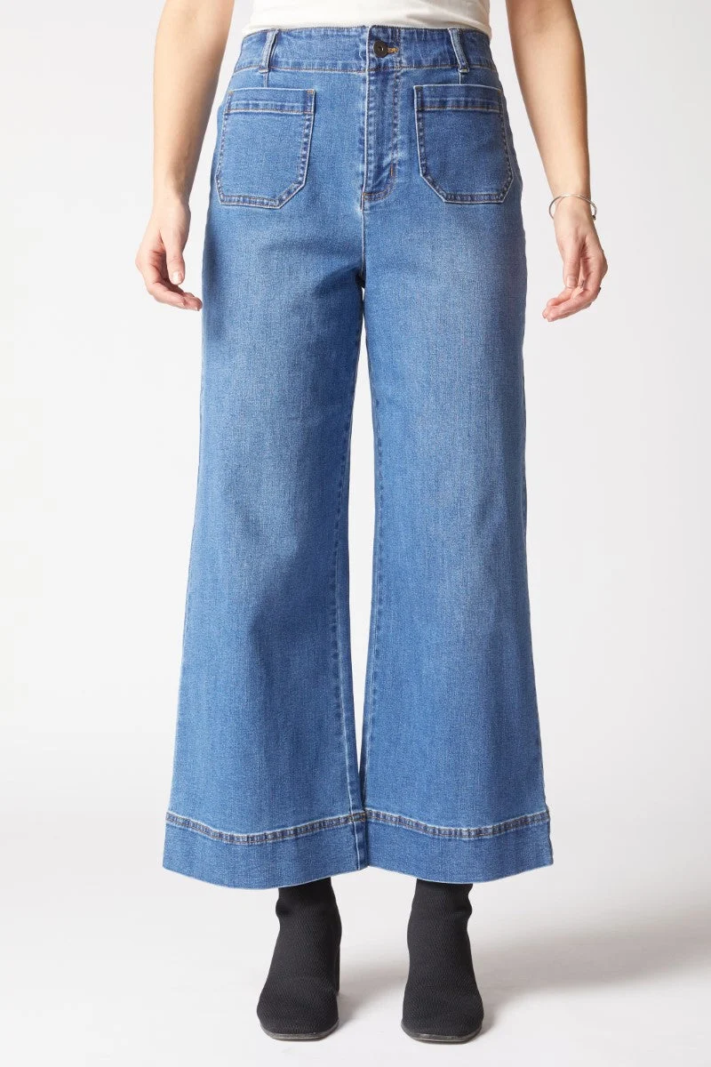Prestigious Wide Leg Ankle Jean Pure