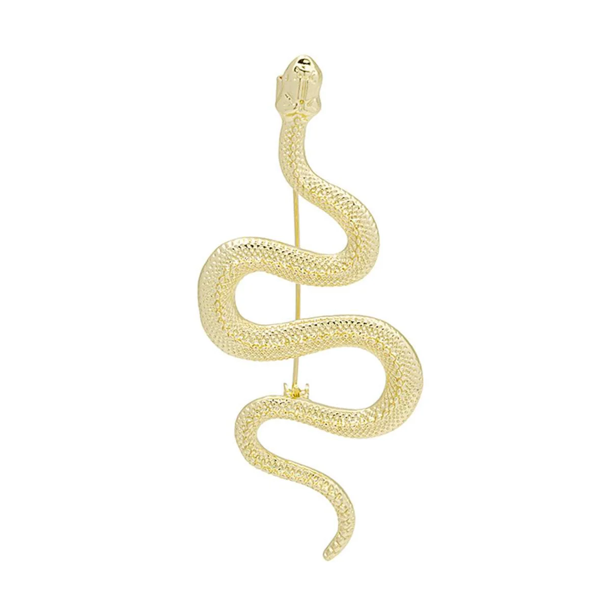 Sustainable Goldtone Snake Cut Brooch Proven