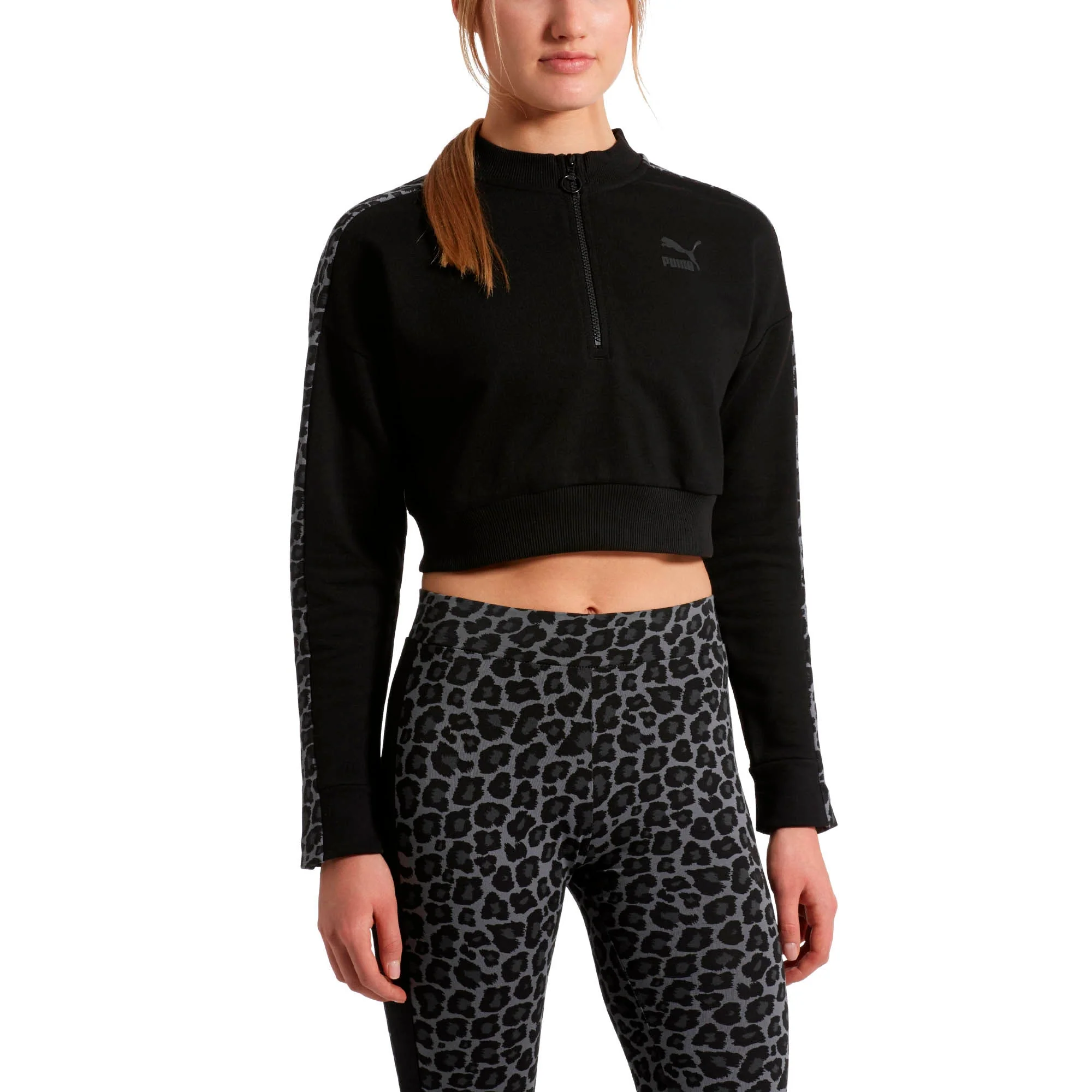 Minimalist Puma Women's Wild Pack T7 Cropped Crew Tr Excellent