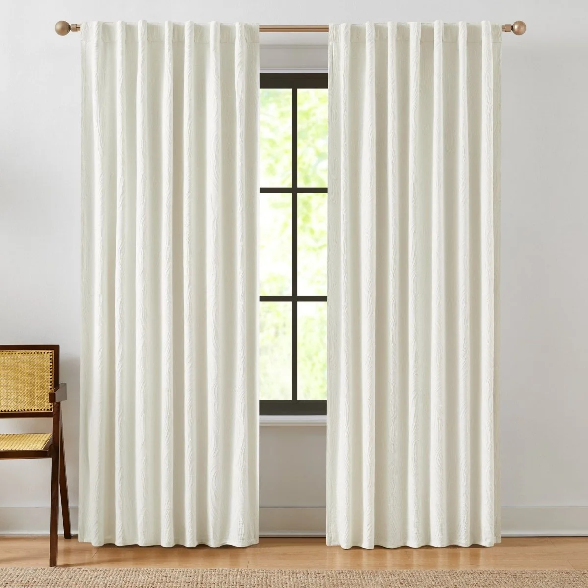 Reusable Capstone Whisper Blackout Window Curtain Panels Pair Relaxed