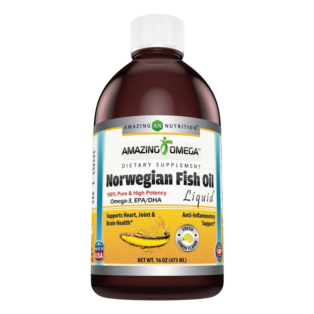 Versatile Nutrition Omega Norwegian Liquid Fish Oil Lemon Flavor 16 Oz Functional