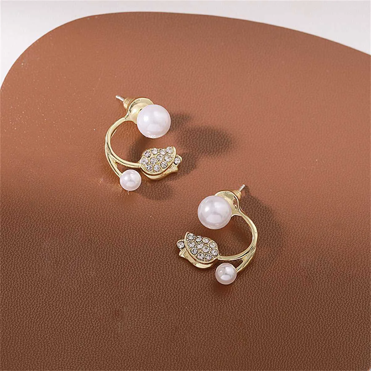 High-Performance Pearl Cubic Zirconia Rose Ear Jackets Next-Generation