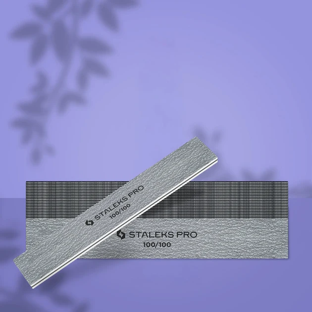 Reusable Staleks Straight Wide Mineral Nail File 100 100 grit 25 pcs NF-30-100 100-25 Consistent