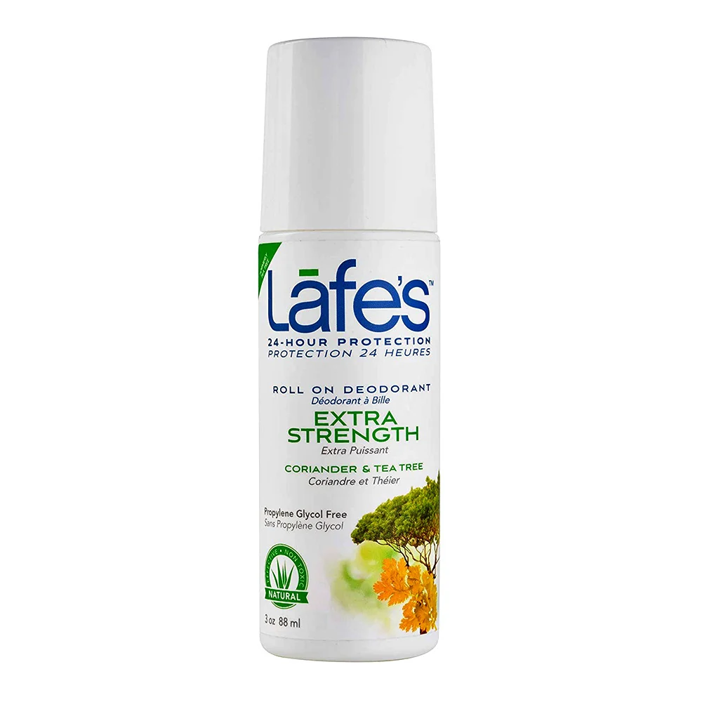 Functional Lafes Roll-On Deodorant Extra Strength Coriander And Tea Tree 2.5 Oz Healthy