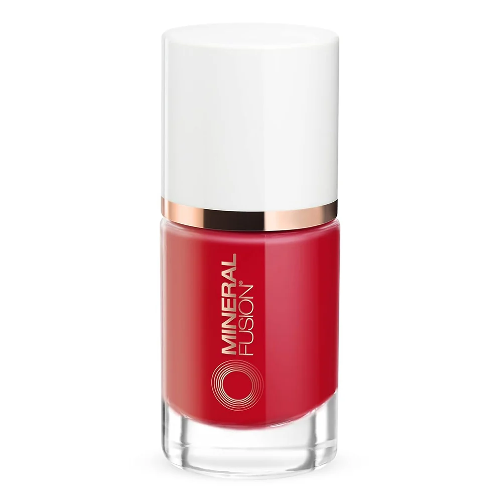 Mineral Fusion Bright Red Fast N Fabulous Nail Polish Paraben 0.33Oz 10ml Secure