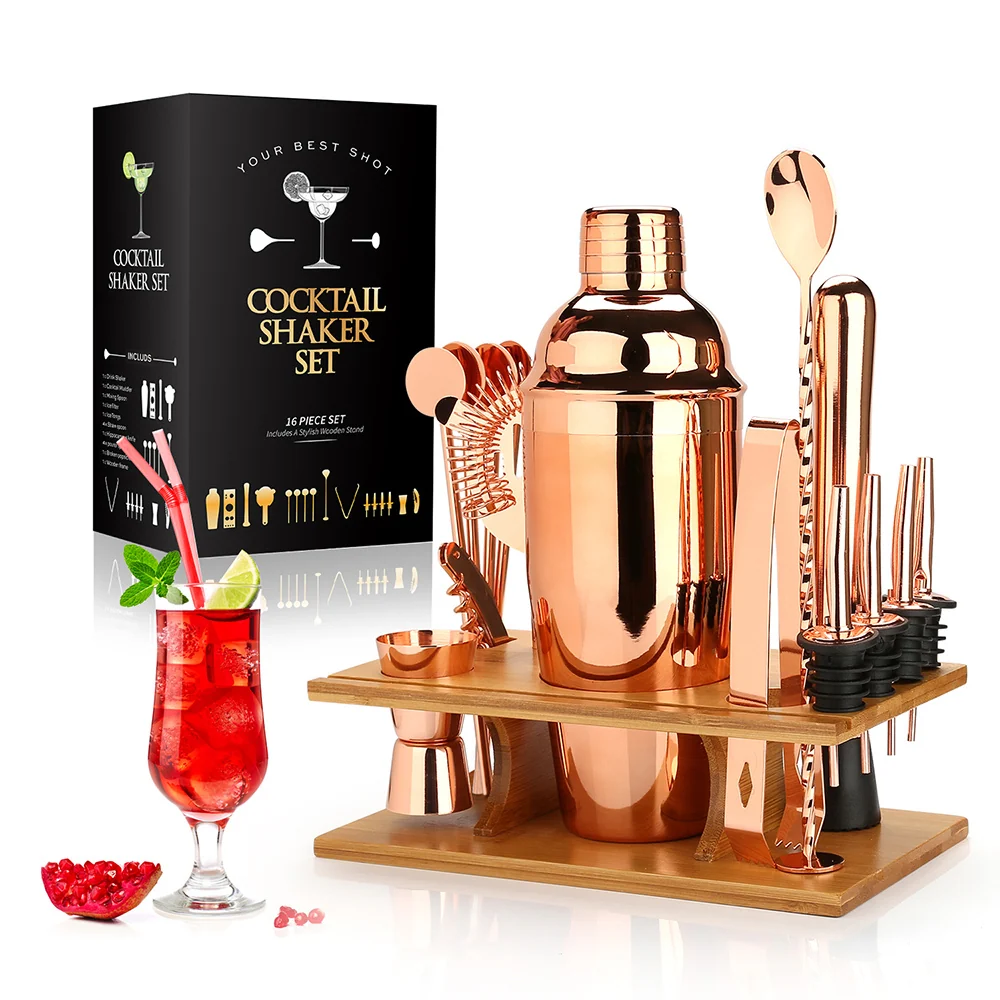Elegant Cocktail Shaker Bartender Tool Set Fashionable