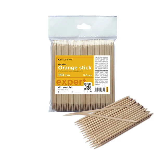 Sustainable Staleks Pro Orange Stick for Manicure Wooden 150 mm 100 pcs DOS-10 100 Clean