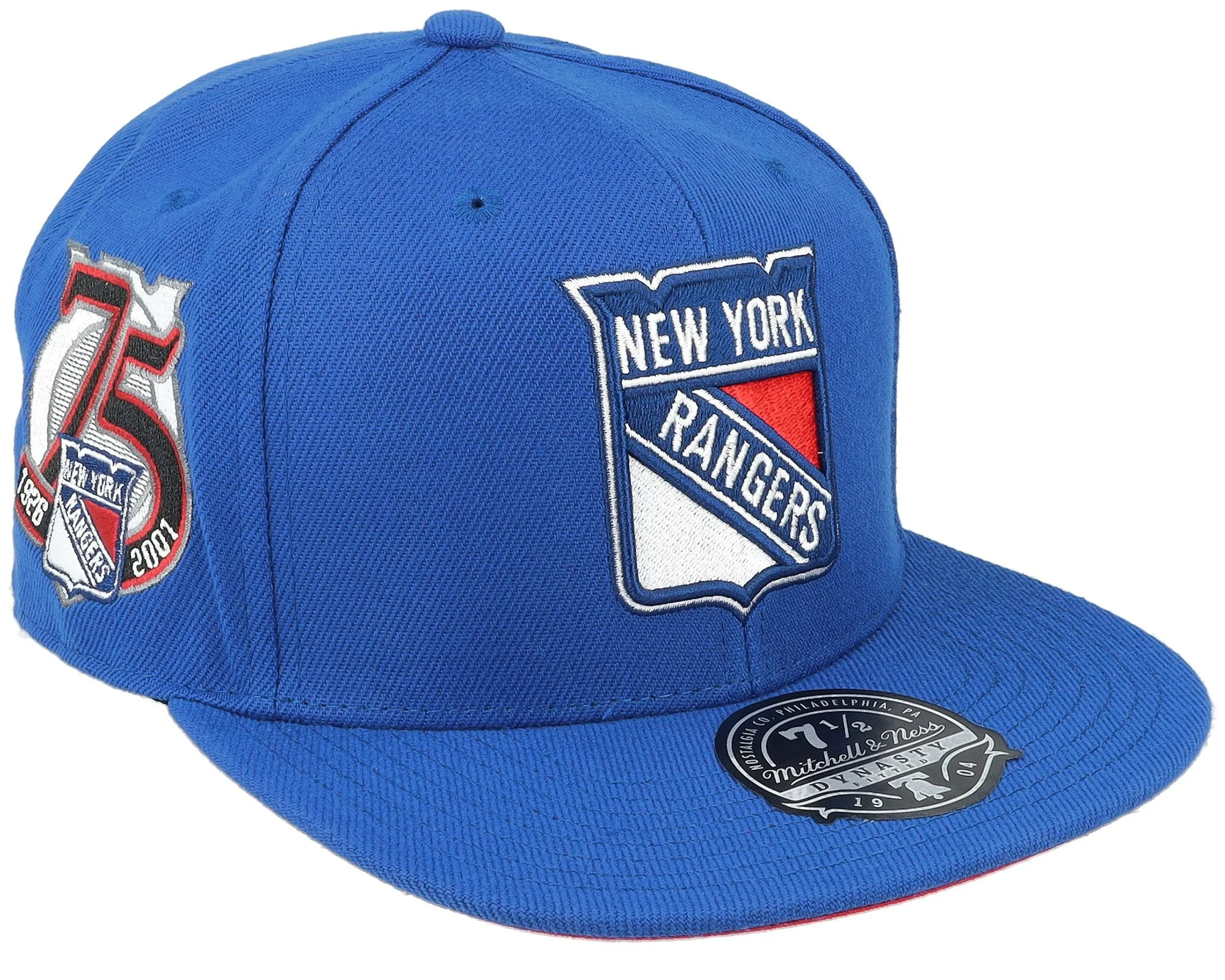 Responsible Mitchell Ness Men's NHL Vintage Fitted Rangers Fitted Caps First-Class