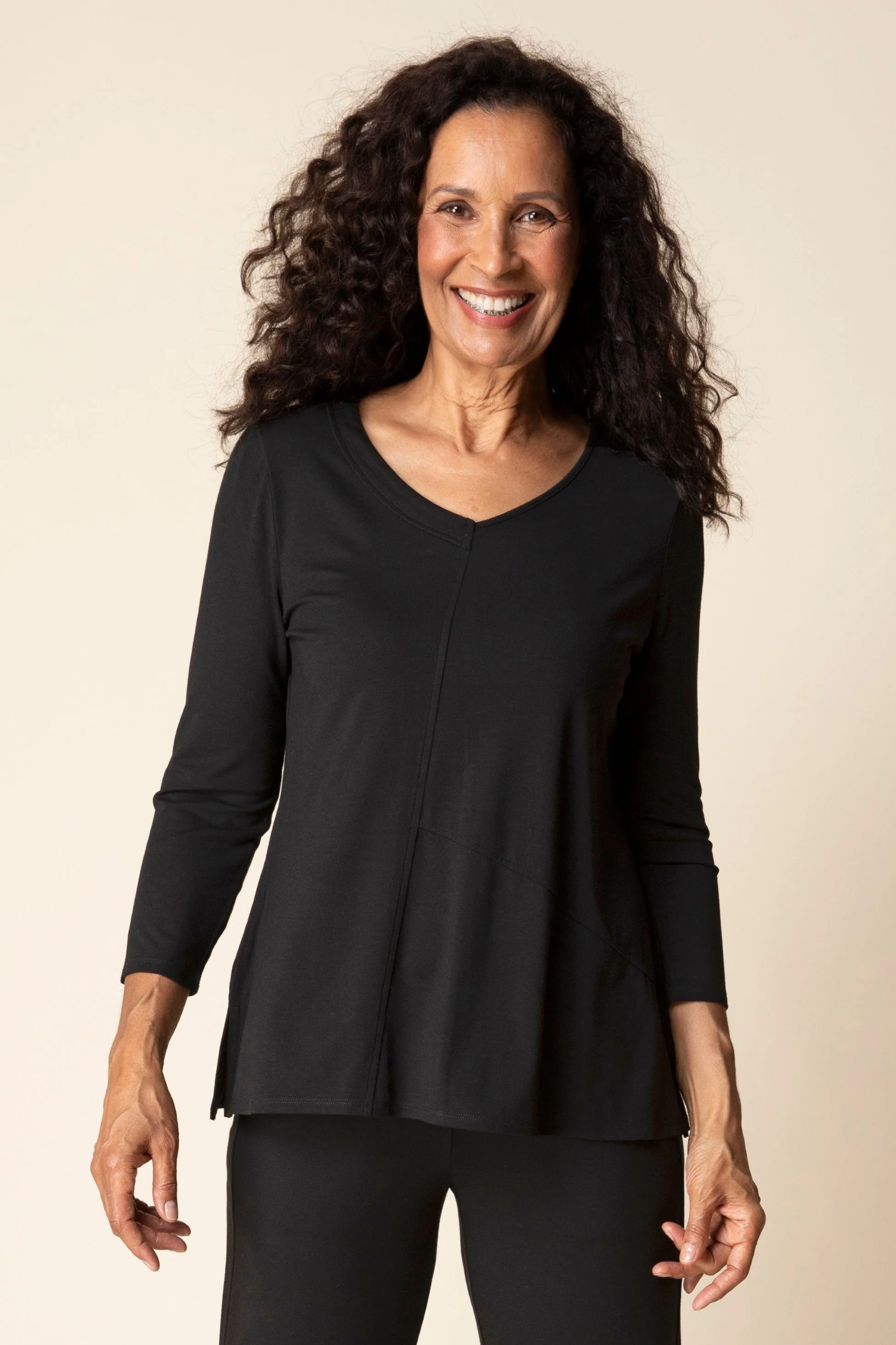Eco-Friendly Core Travel Shirred Seam Tunic Selected