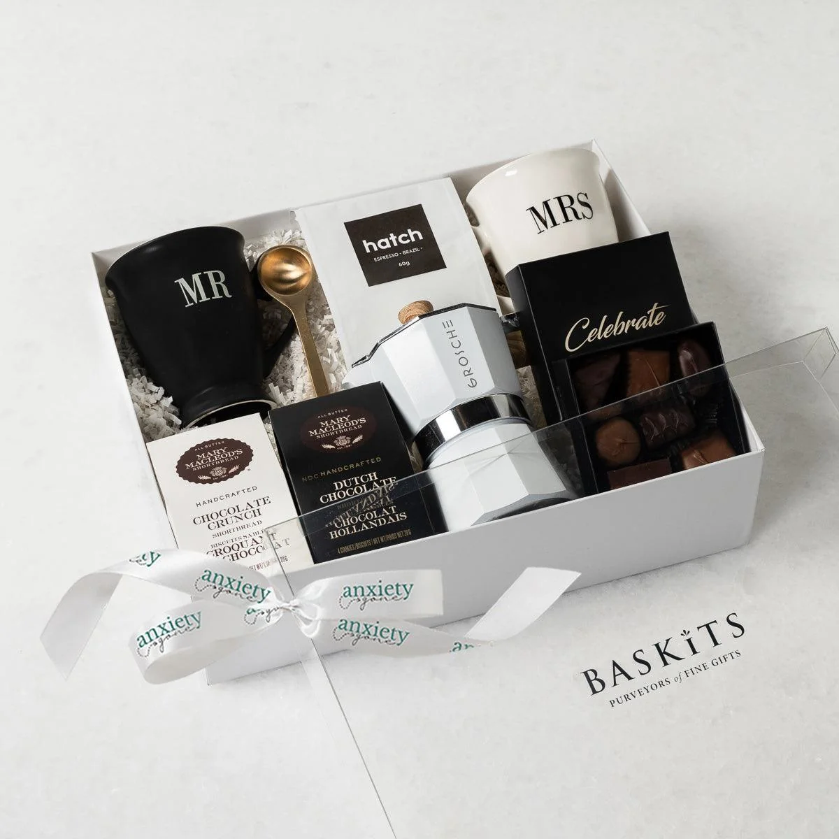 High-End Celebrate Love Gift Basket for Couples Contemporary