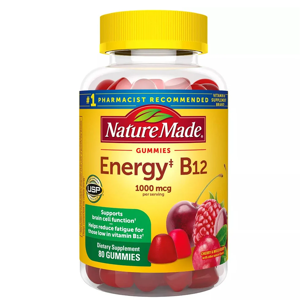 Artisan Nature Made Energy B 12 1000 Mcg Adult Gummies Cherry And Wild Berries - 80 Ea Original Design