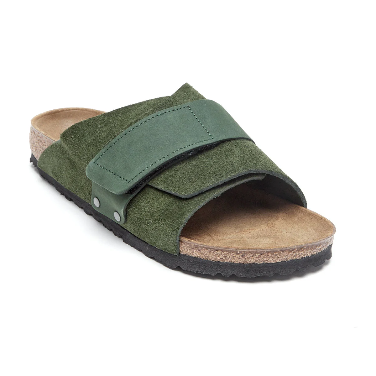 Selected Birkenstock Kyoto Nubuck Suede Leather Mountain View Green Sandals Next-Generation