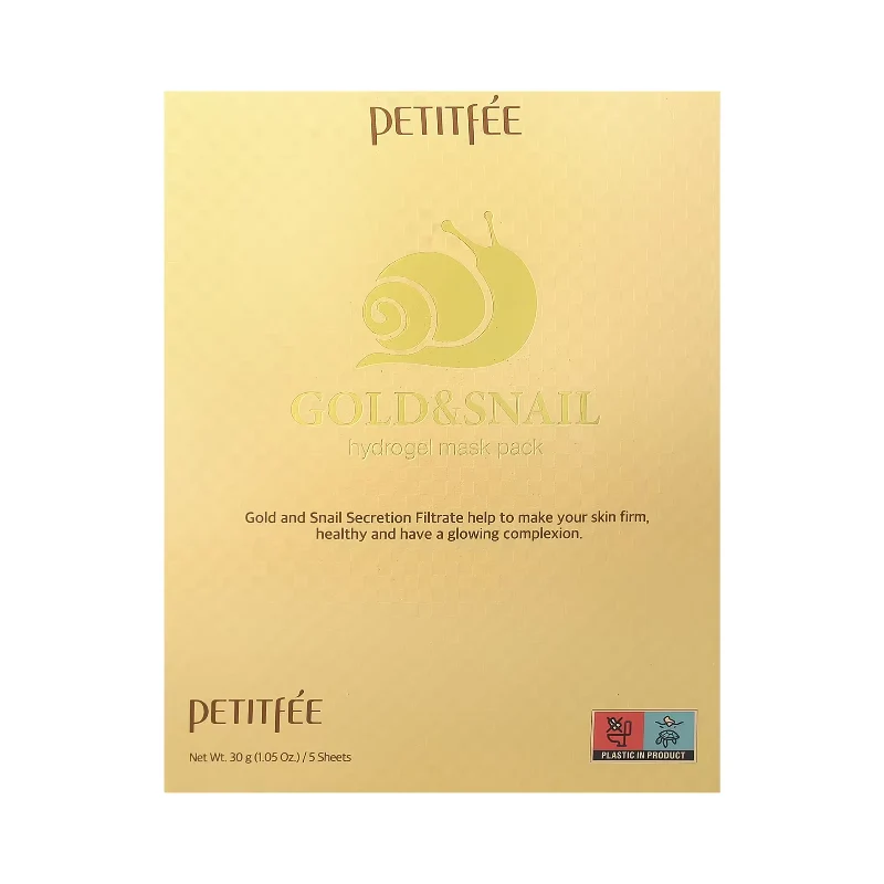 Premium PETITFEE Gold Snail Mask Pack 5ea Prestigious