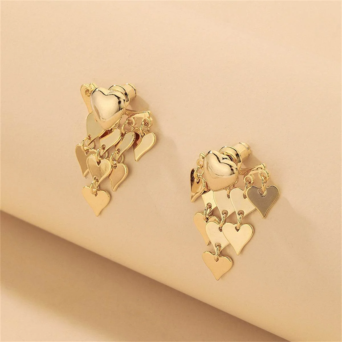 Fast Goldtone Heart Tassel Ear Jackets Advanced