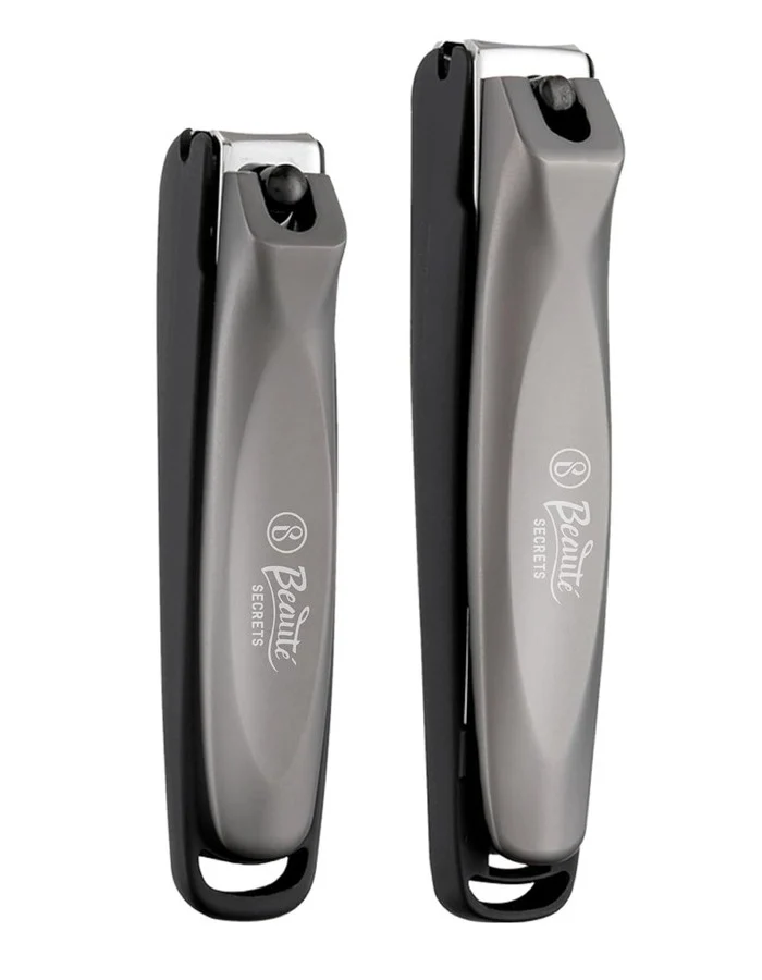 Clean Beauté Secrets 2 Pieces Nail Cutter Set with Catcher Convenient