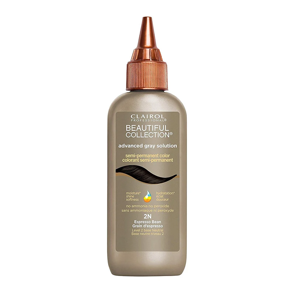 Smooth Clairol Beautiful Collection Advanced Gray Solution Semi Permanent Color 2N Espresso Bean 3 oz Dependable