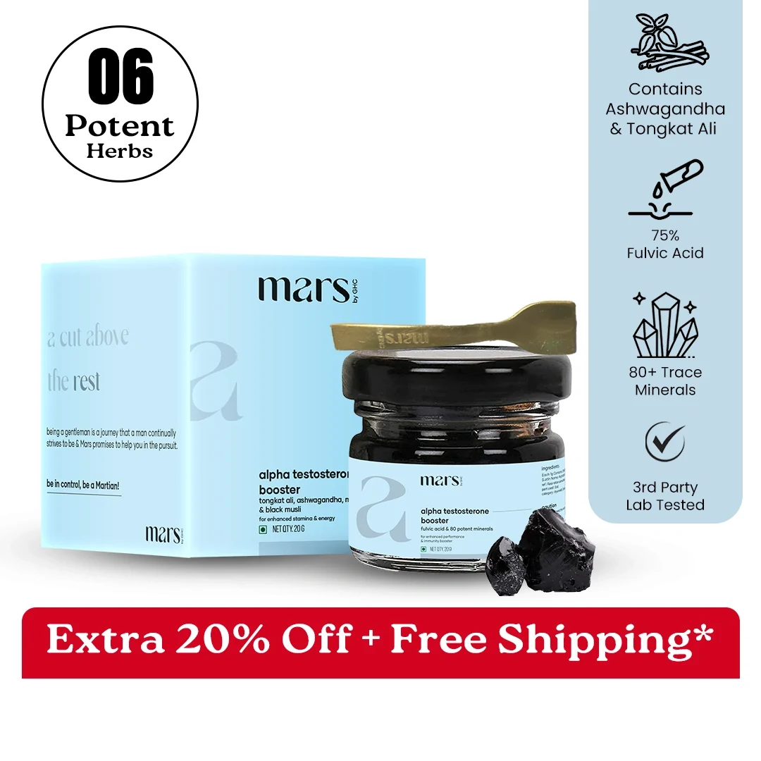 Efficient Mars Alpha Testosterone Booster - A New Age Solution for Stamina With Maca Root Tongkat Ali Shilajit Gold High-Performance