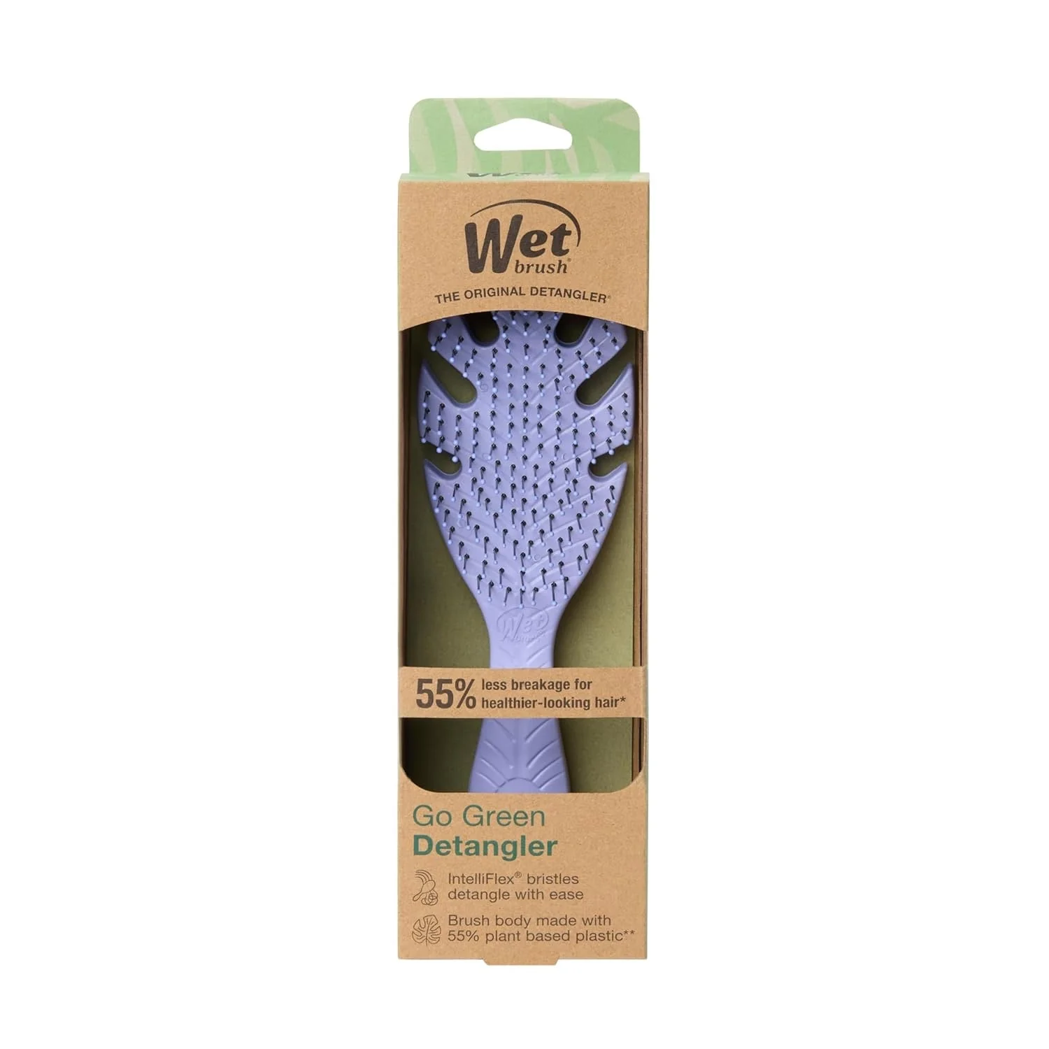 Comfortable Go Green Detangler Hair Brush Plant-Based Detangling Brush for Wet Dry Hair WET BRUSH Eco-Friendly